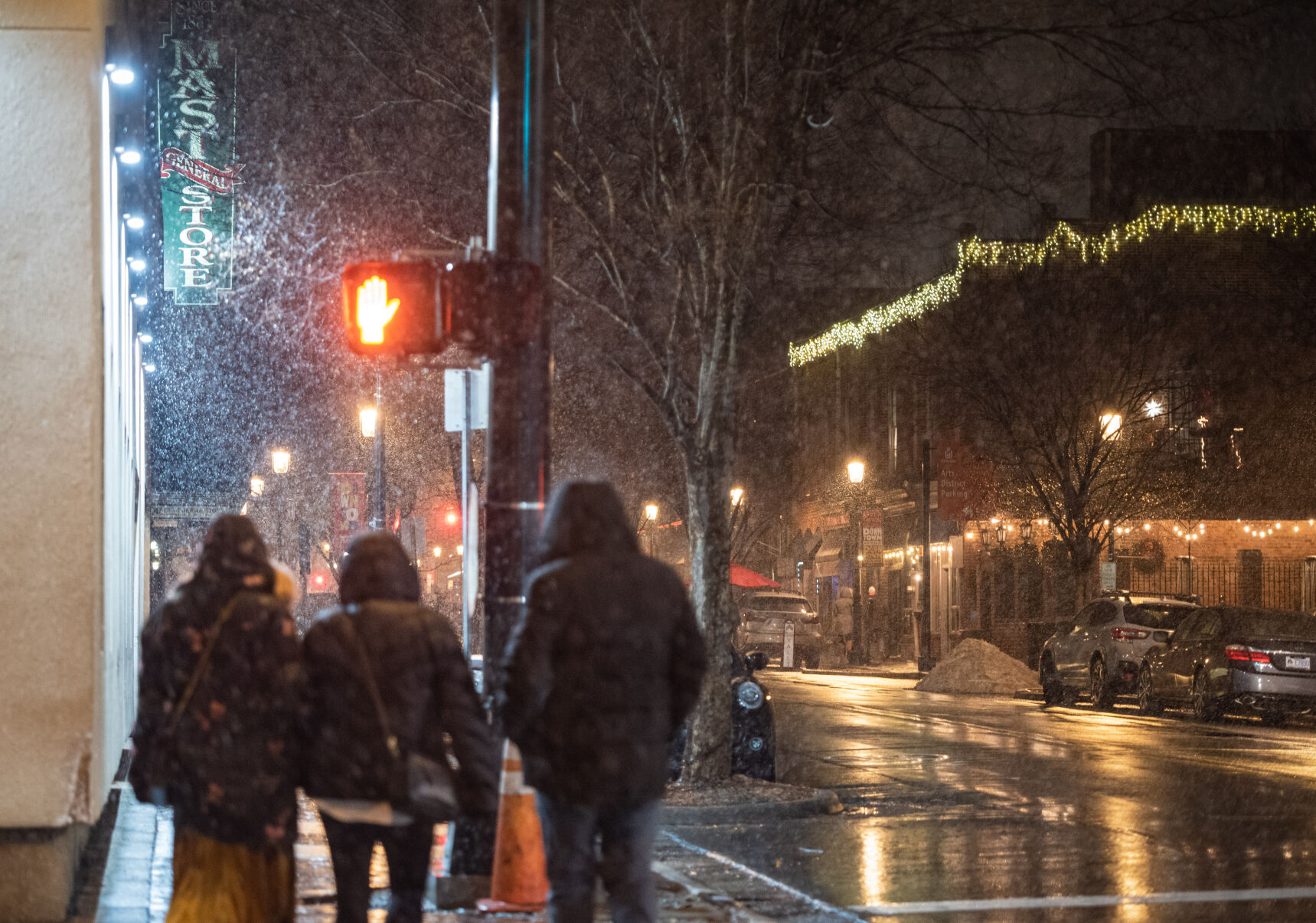 Snowfall in Downtown Winston